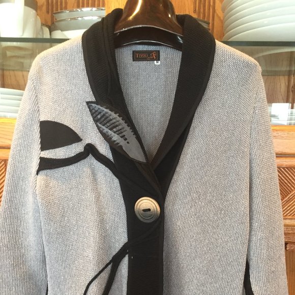 Unique one-of-a kind Irish artisan sweater blazer - Picture 1 of 3